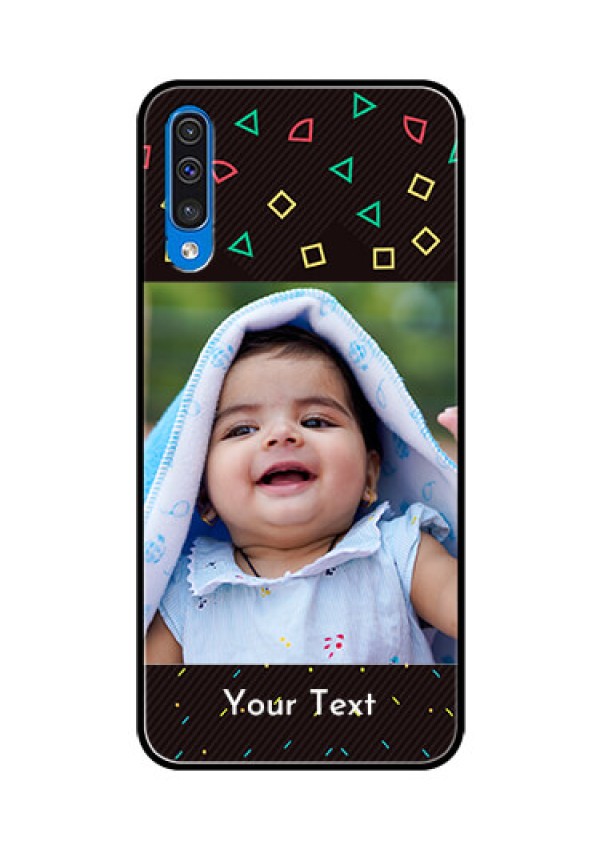 Samsung Galaxy A50 Custom Glass Phone Case  - with confetti birthday design