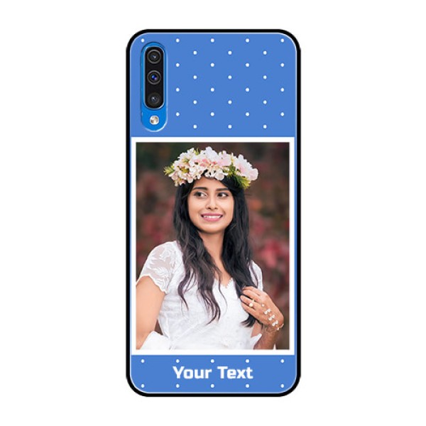 Samsung Galaxy A50 Photo Printing on Glass Case  - Polka dots design