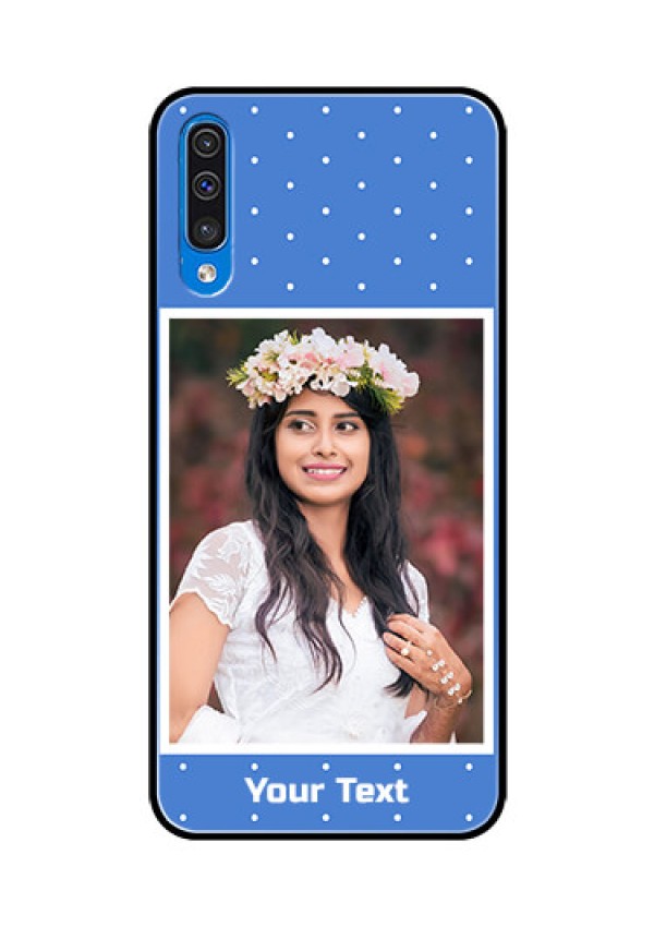 Samsung Galaxy A50 Photo Printing on Glass Case  - Polka dots design