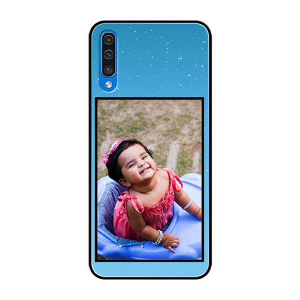 Samsung Galaxy A50 Custom Glass Mobile Case - Wave Pattern Colorful Design Samsung Galaxy A50 Custom Glass Mobile Case - Wave Pattern Colorful Design