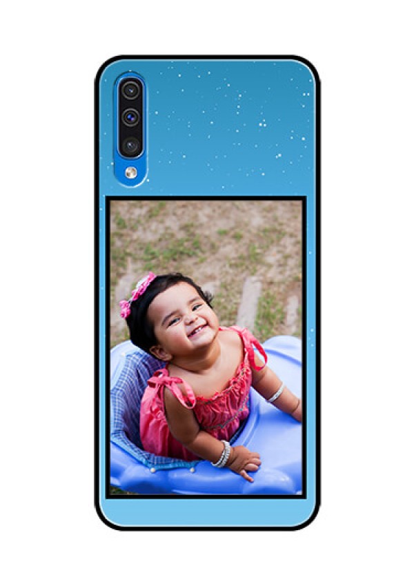Samsung Galaxy A50 Custom Glass Mobile Case  - Wave Pattern Colorful Design