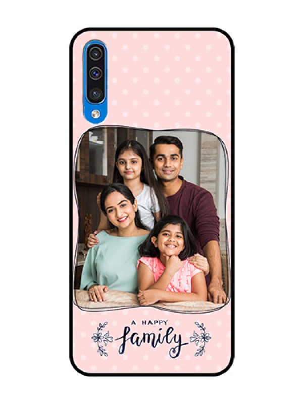 Custom Samsung Galaxy A50 Custom Glass Phone Case  - Family with Dots Design