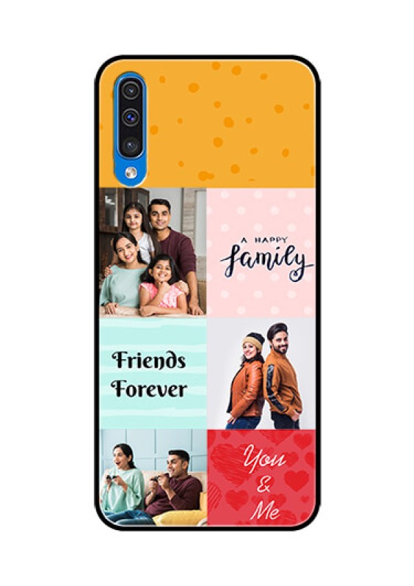 Samsung Galaxy A50 Personalized Glass Phone Case  - Images with Quotes Design