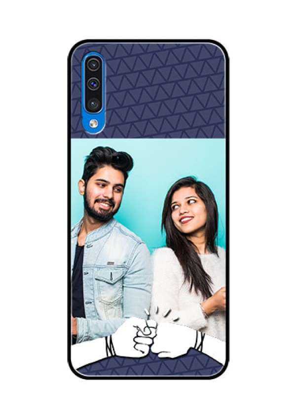 Samsung Galaxy A50 Photo Printing on Glass Case  - with Best Friends Design  