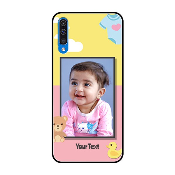 Samsung Galaxy A50 Photo Printing on Glass Case  - Kids 2 Color Design