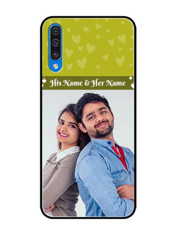 Custom Samsung Galaxy A50 Custom Glass Phone Case  - You & Me Heart Design