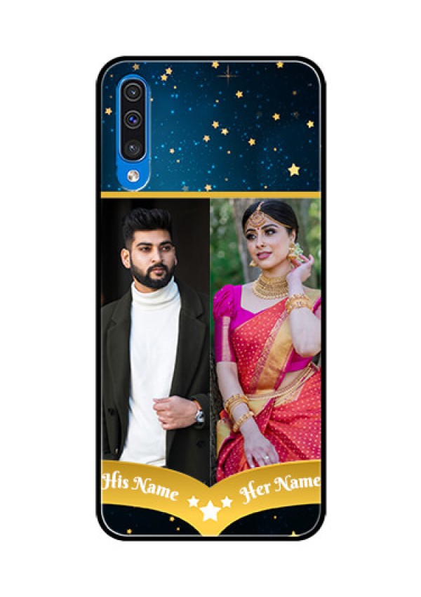 Samsung Galaxy A50 Custom Glass Phone Case  - Galaxy Stars Backdrop Design