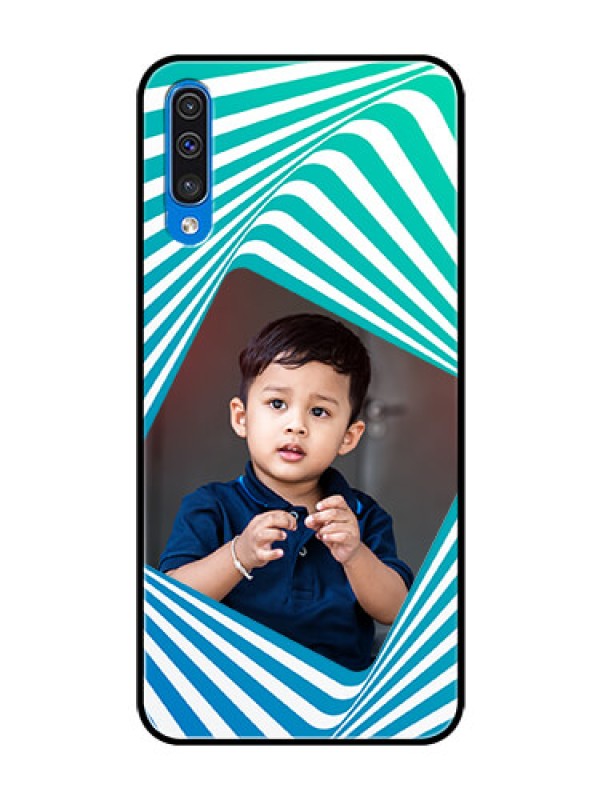 Custom Samsung Galaxy A50 Personalized Glass Phone Case  - Abstract Spiral Design