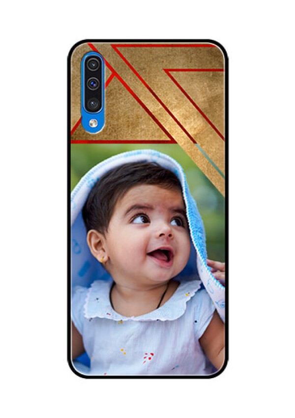 Samsung Galaxy A50 Personalized Glass Phone Case  - Gradient Abstract Texture Design