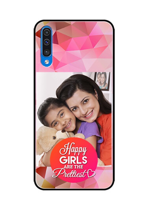 Samsung Galaxy A50 Photo Printing on Glass Case  - Abstract Triangle Design