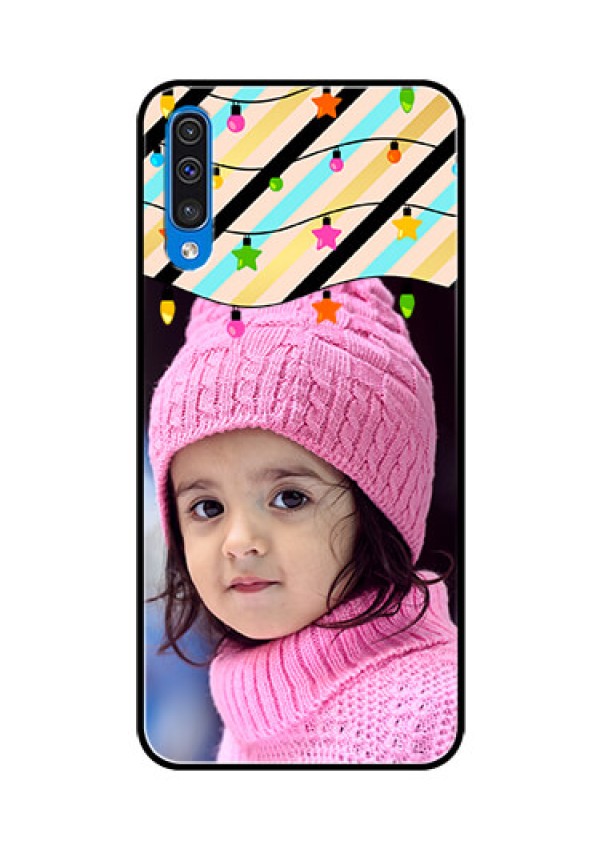 Samsung Galaxy A50 Custom Glass Mobile Case  - Lights Hanging Design