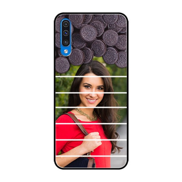 Samsung Galaxy A50 Custom Glass Phone Case - with Oreo Biscuit Design Samsung Galaxy A50 Custom Glass Phone Case - with Oreo Biscuit Design