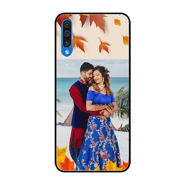 Samsung Galaxy A50 Photo Printing on Glass Case - Autumn Maple Leaves Design Samsung Galaxy A50 Photo Printing on Glass Case - Autumn Maple Leaves Design