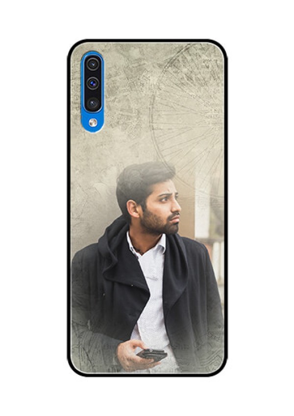 Samsung Galaxy A50 Custom Glass Phone Case  - with vintage design