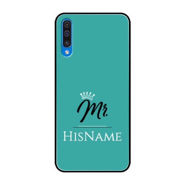 Galaxy A50 Custom Glass Phone Case Mr with Name Galaxy A50 Custom Glass Phone Case Mr with Name