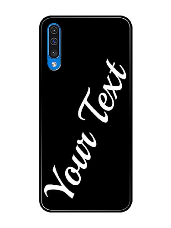 Custom Galaxy A50 Custom Glass Mobile Cover with Your Name