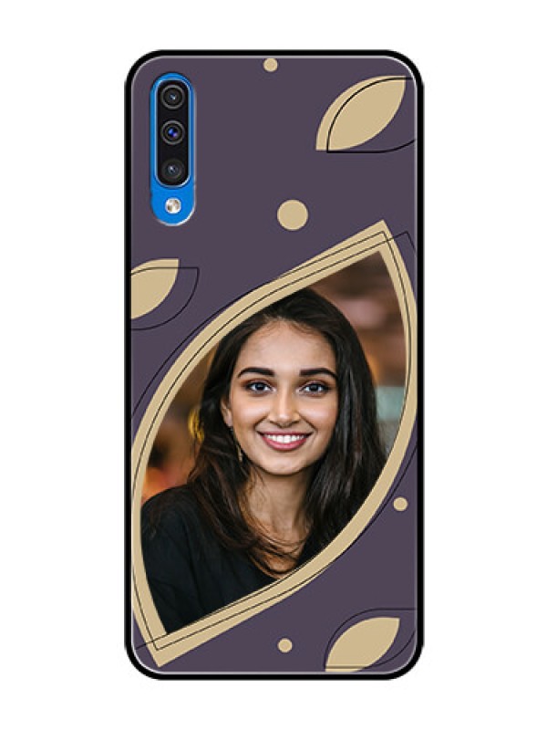 Custom Galaxy A50 Custom Glass Mobile Case - Falling Leaf Design