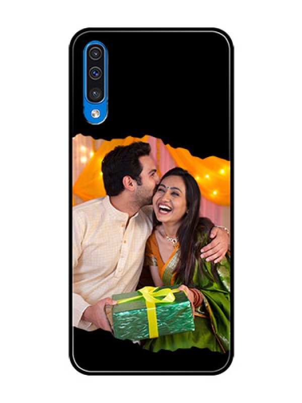 Custom Galaxy A50 Custom Glass Phone Case - Tear-off Design