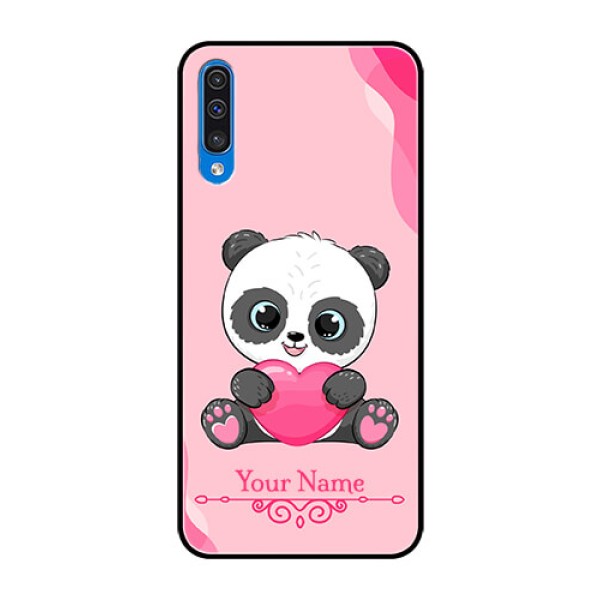 Galaxy A50 Custom Glass Mobile Case - Cute Panda Design Galaxy A50 Custom Glass Mobile Case - Cute Panda Design