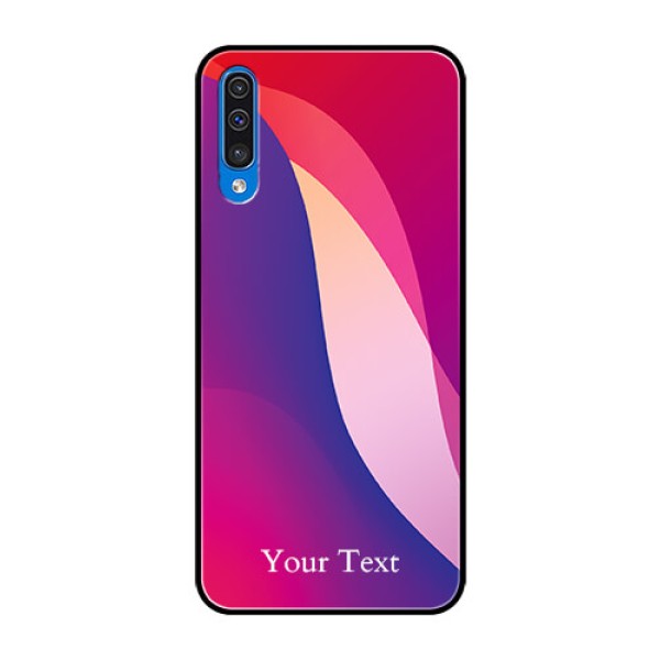 Galaxy A50 Personalized Glass Phone Case - Digital abstract Overlap Design Galaxy A50 Personalized Glass Phone Case - Digital abstract Overlap Design