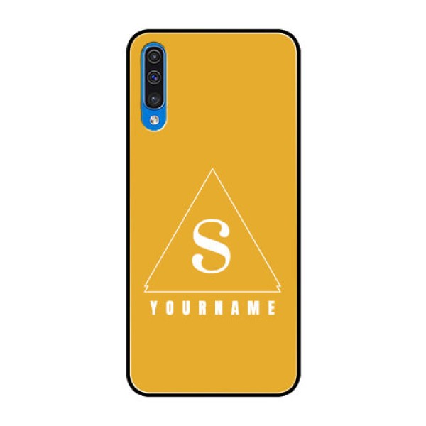 Galaxy A50 Personalized Glass Phone Case - simple triangle Design