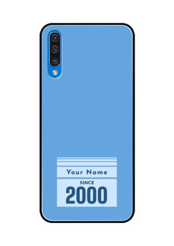 Galaxy A50 Custom Glass Mobile Case - Custom Year of birth Design