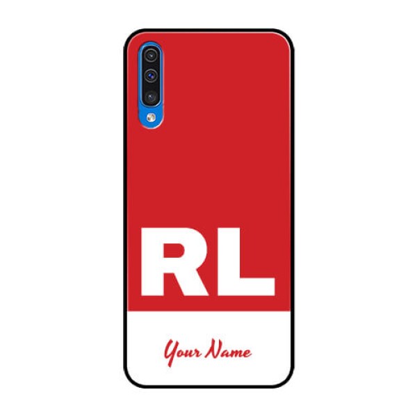 Galaxy A50 Personalized Glass Phone Case - dual tone custom text Design Galaxy A50 Personalized Glass Phone Case - dual tone custom text Design