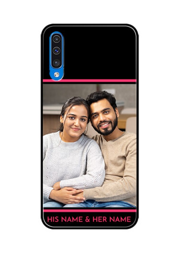 Samsung Galaxy A50s Custom Glass Mobile Case  - with Add Text Design