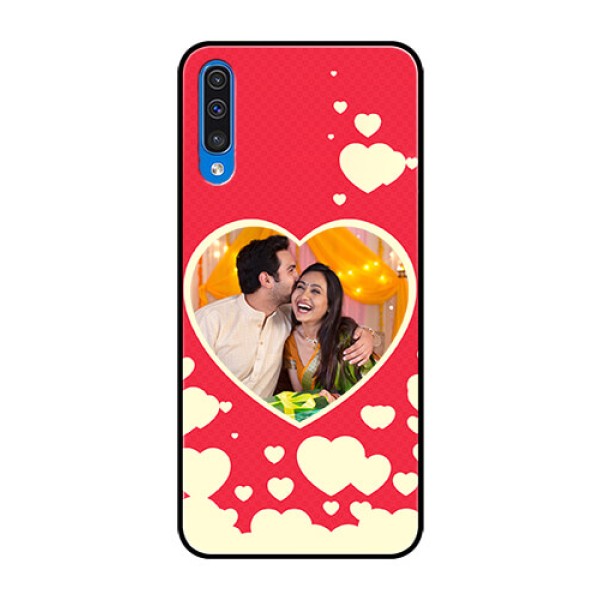 Samsung Galaxy A50s Custom Glass Mobile Case - Love Symbols Phone Cover Design Samsung Galaxy A50s Custom Glass Mobile Case - Love Symbols Phone Cover Design