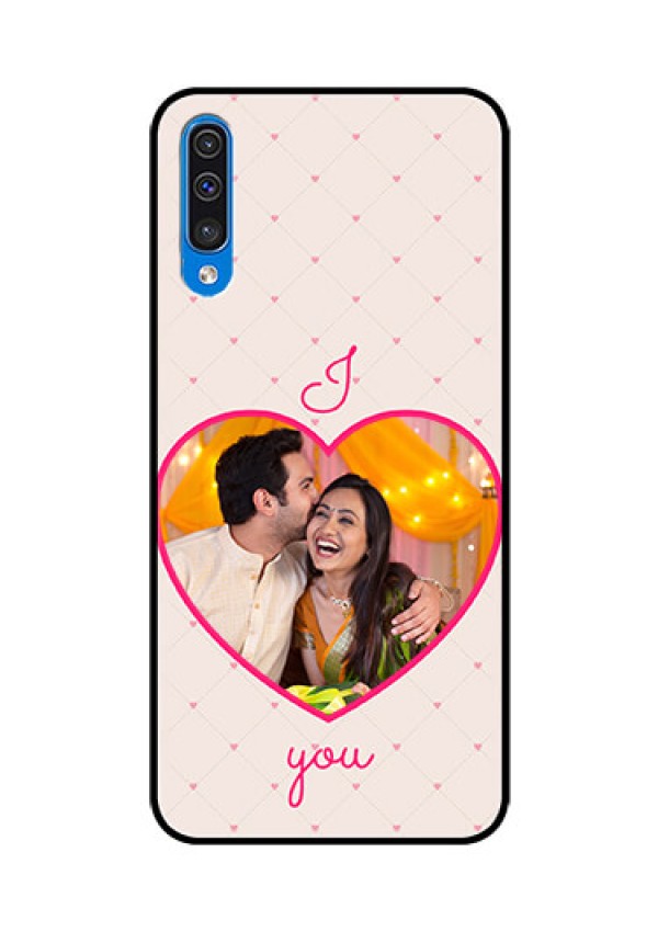 Samsung Galaxy A50s Custom Glass Mobile Case  - Heart Shape Design