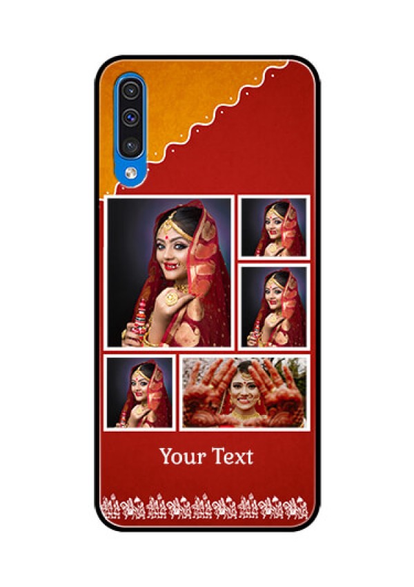 Samsung Galaxy A50s Personalized Glass Phone Case  - Wedding Pic Upload Design