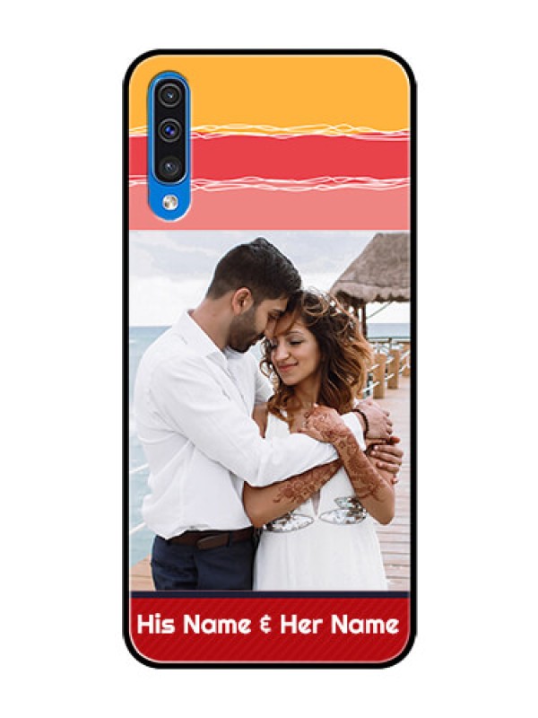 Custom Samsung Galaxy A50s Custom Glass Mobile Case  - Colorful Case Design