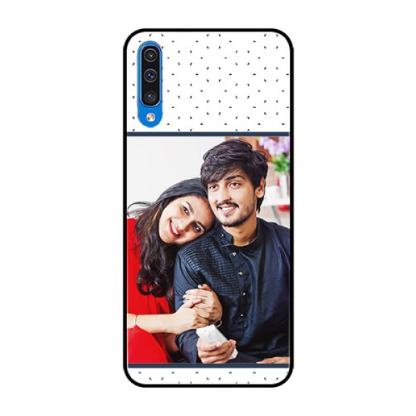 Samsung Galaxy A50s Personalized Glass Phone Case  - Premium Dot Design