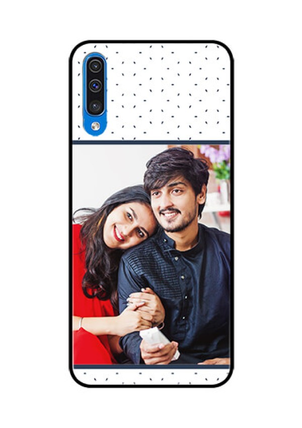 Samsung Galaxy A50s Personalized Glass Phone Case  - Premium Dot Design