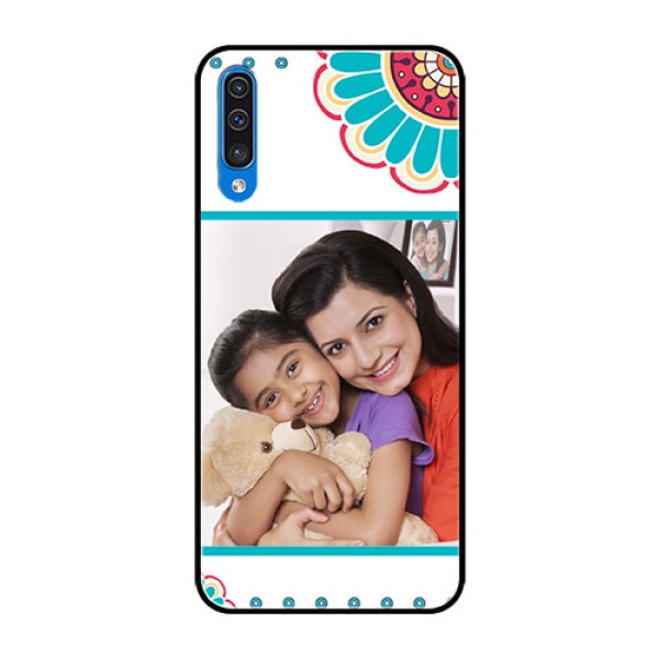 Samsung Galaxy A50s Custom Glass Phone Case  - Flower Design