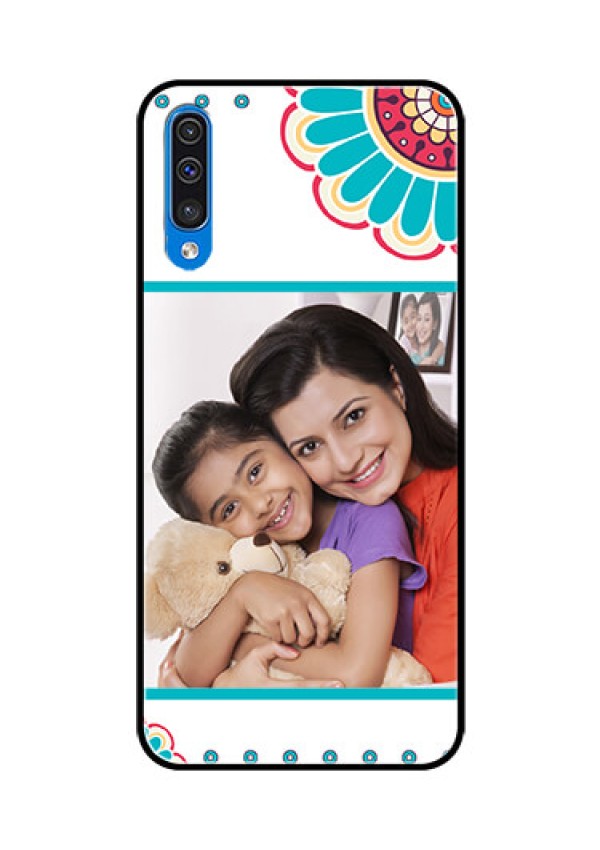 Samsung Galaxy A50s Custom Glass Phone Case  - Flower Design