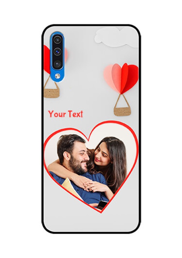 Samsung Galaxy A50s Custom Glass Mobile Case  - Parachute Love Design