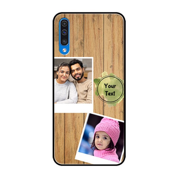 Samsung Galaxy A50s Custom Glass Phone Case  - Wooden Texture Design