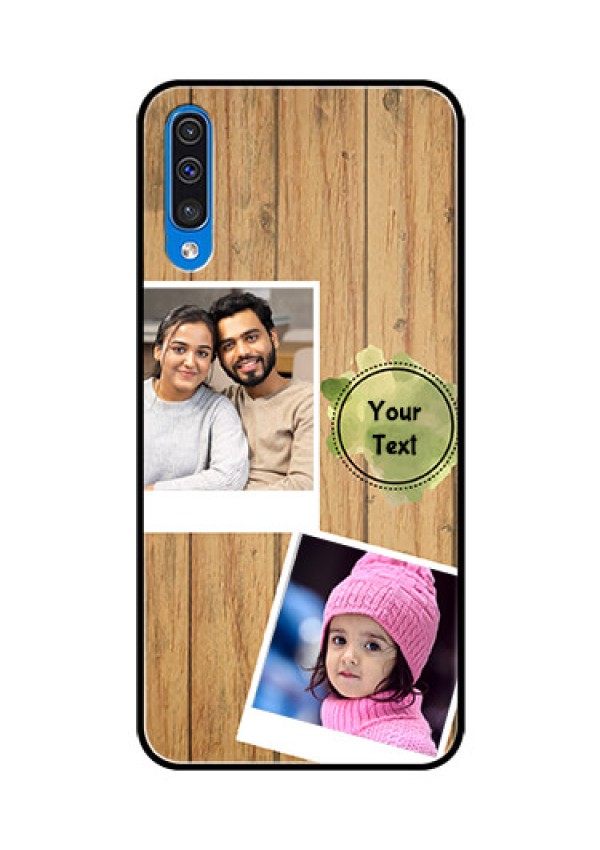 Samsung Galaxy A50s Custom Glass Phone Case  - Wooden Texture Design