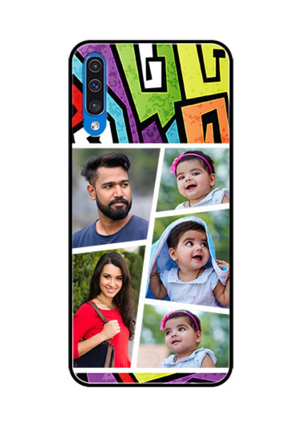 Samsung Galaxy A50s Custom Glass Phone Case  - Graffiti pattern Design