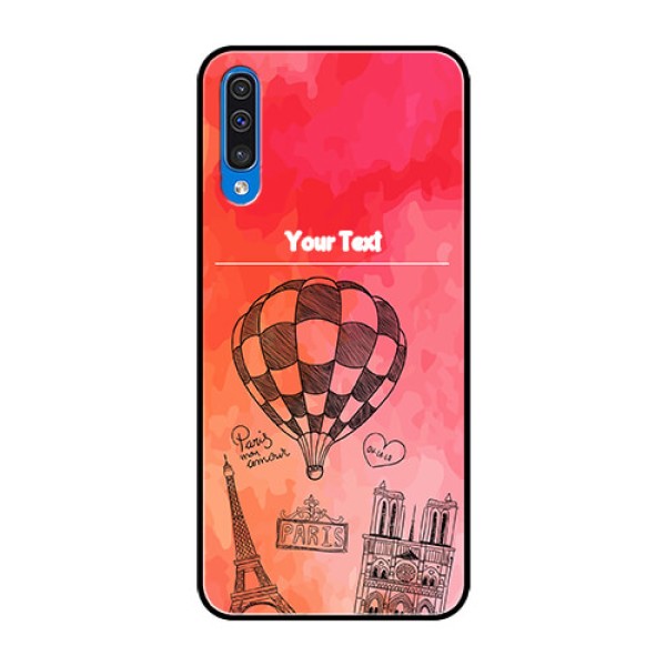 Samsung Galaxy A50s Custom Glass Phone Case  - Paris Theme Design