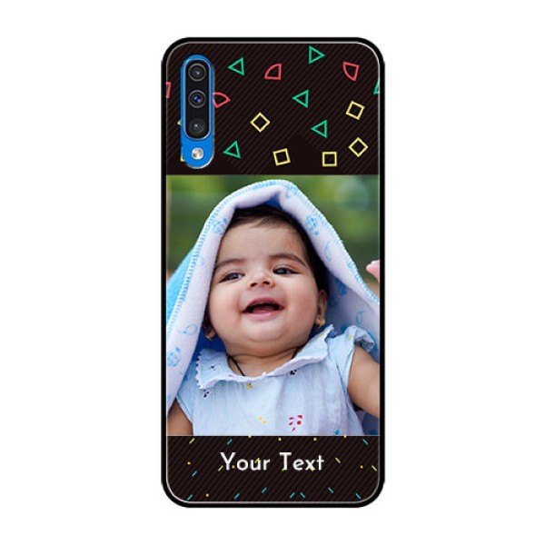 Samsung Galaxy A50s Custom Glass Phone Case - with confetti birthday design Samsung Galaxy A50s Custom Glass Phone Case - with confetti birthday design
