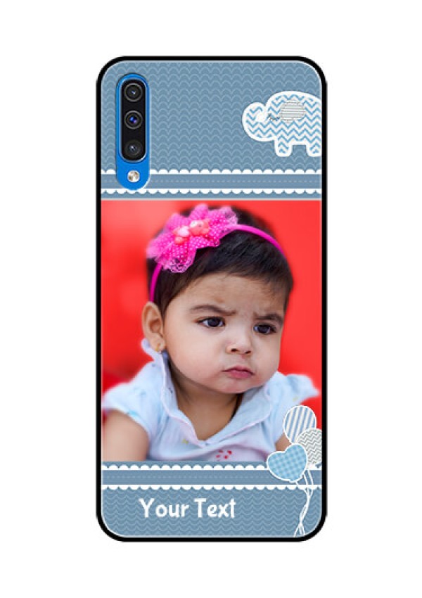 Samsung Galaxy A50s Photo Printing on Glass Case  - with Kids Pattern Design
