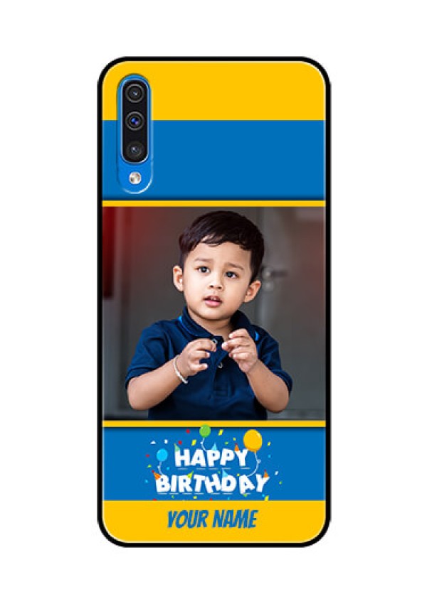 Samsung Galaxy A50s Custom Glass Mobile Case  - Birthday Wishes Design