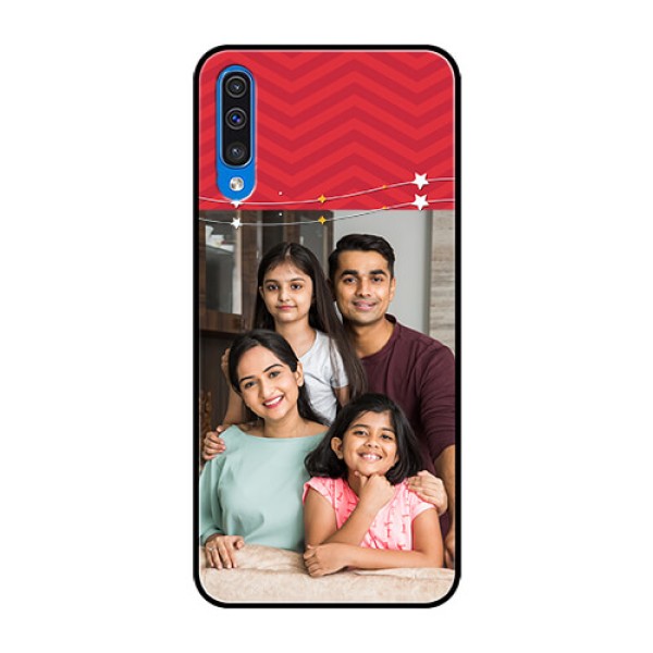 Samsung Galaxy A50s Personalized Glass Phone Case  - Happy Family Design