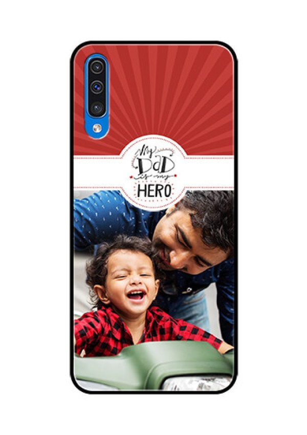Samsung Galaxy A50s Photo Printing on Glass Case  - My Dad Hero Design