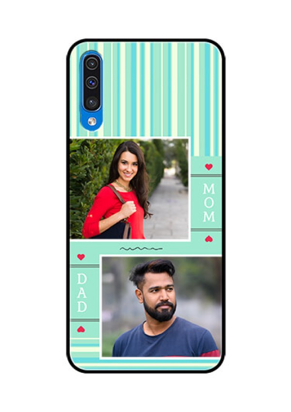 Samsung Galaxy A50s Custom Glass Phone Case  - Mom & Dad Pic Design