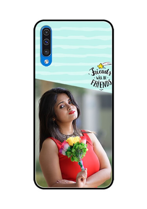 Samsung Galaxy A50s Custom Glass Phone Case  - Friends Picture Icon Design
