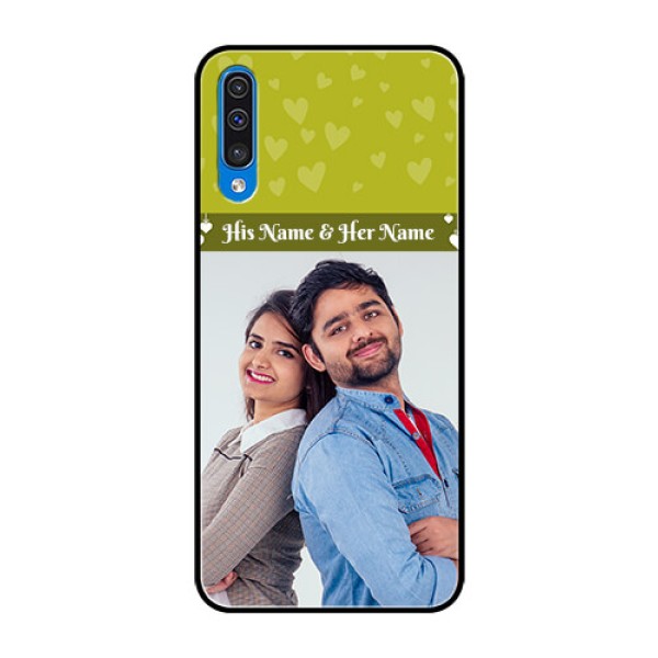 Samsung Galaxy A50s Custom Glass Phone Case  - You & Me Heart Design