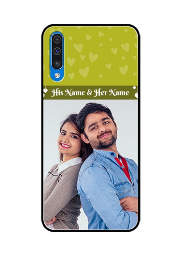 Samsung Galaxy A50s Custom Glass Phone Case  - You & Me Heart Design